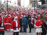  Sea of Santas at the Meeeting Point Pier 84 (44th Street).
