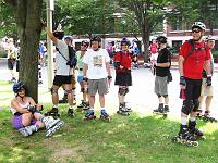  Water stop.  A HOT day, about 94F during the skate.