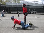  Demonstrating how to fall