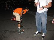  Sonic is checking Brooklyn Steve's new skates.